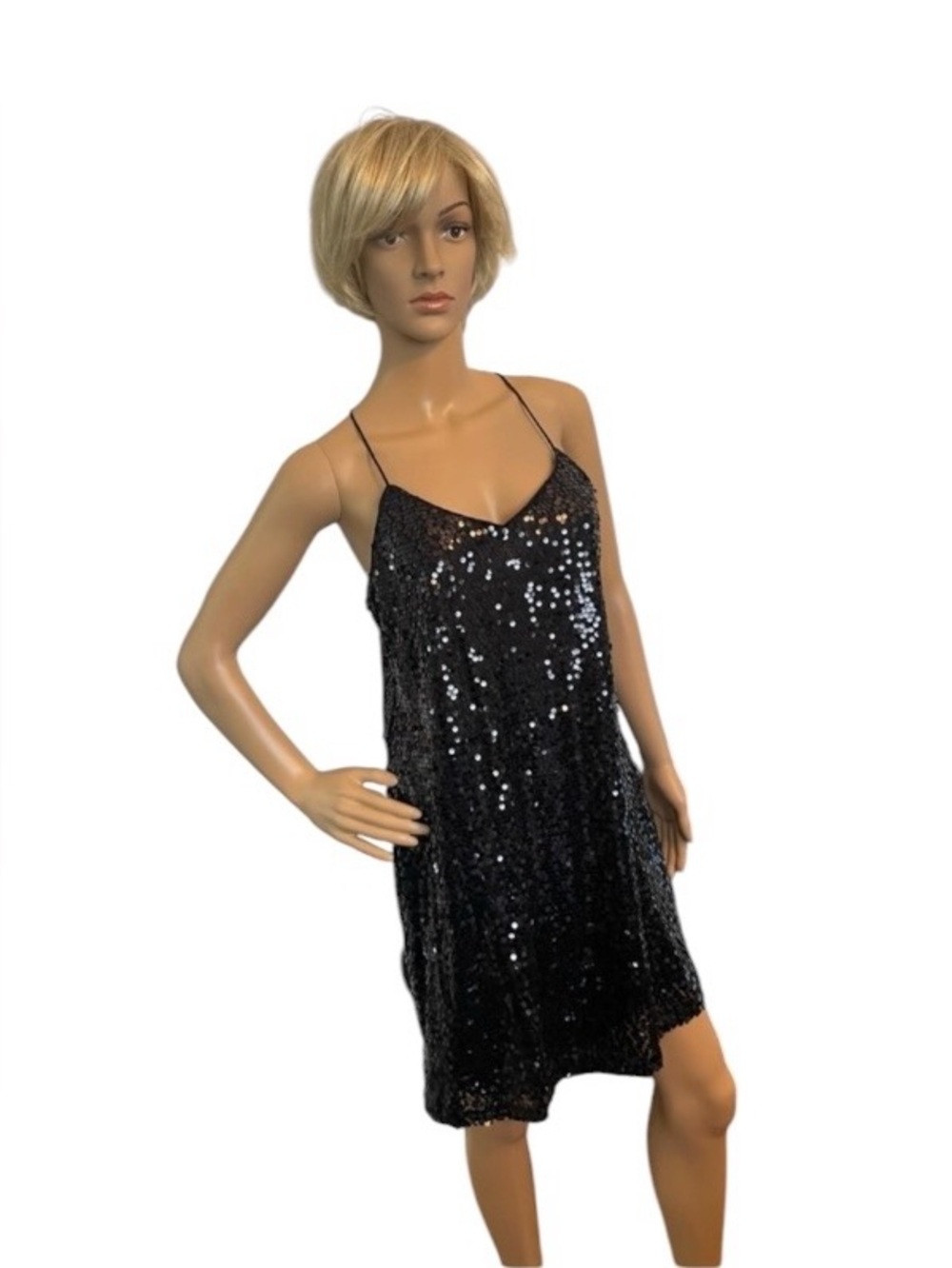 Express Black Sequin Mini Dress Size Medium